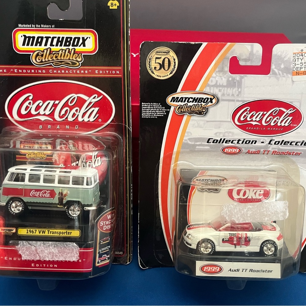 Match Coca-Cola VW Transporter and Audi TT Roadster Set